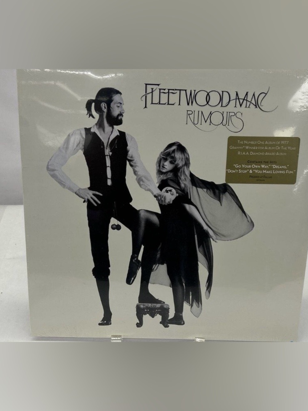 Sealed 1977 Fleetwood Mac "Rumours" Album Cover - Black & White